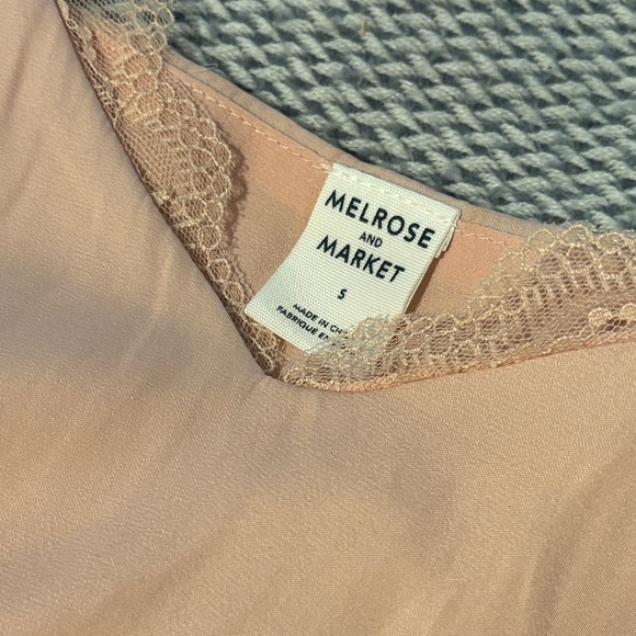 Dainty Blush Lace Cami Top Feminine Satiny Elevated Basic Coquette Cottagecore - Picture 3 of 5